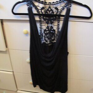 Venus Lascana cowl neck lacy racerback tank top